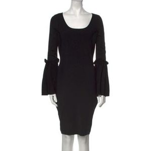 Milly scoop neck knee-length dress.